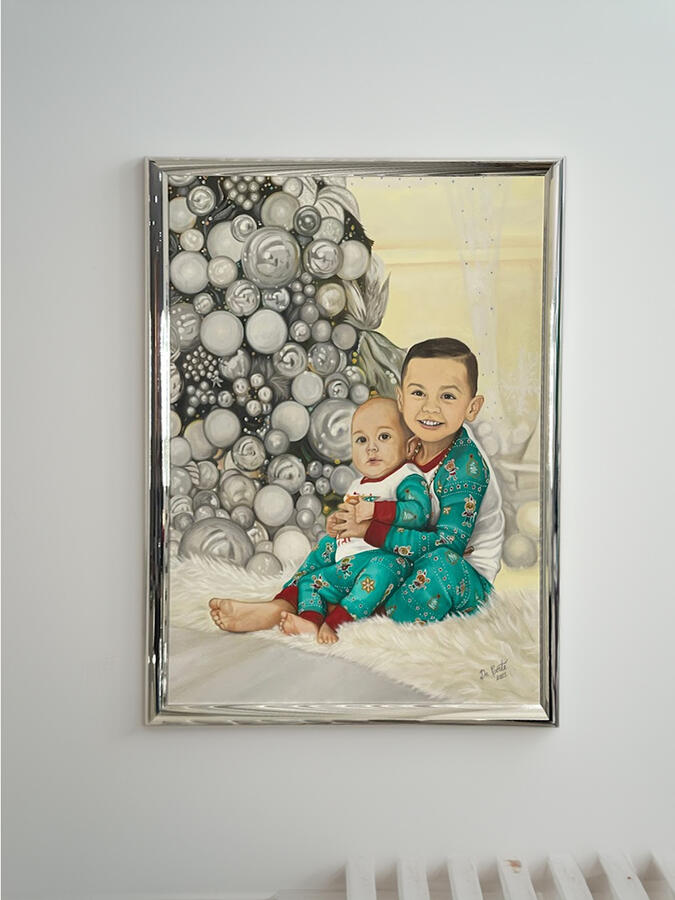 Custom realistic oil portrait commission by Juan Da Corte