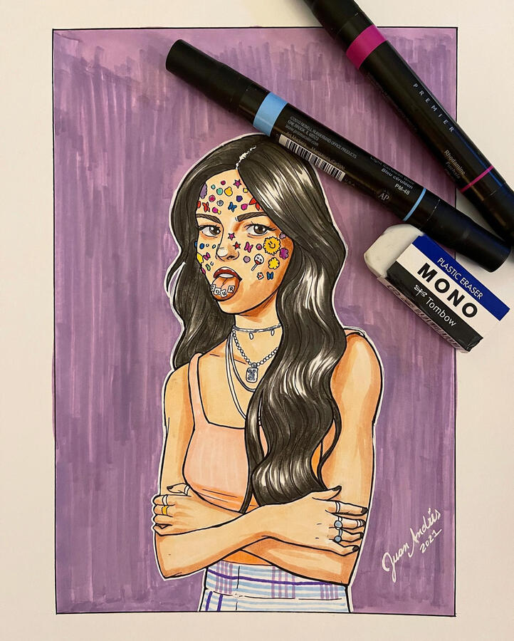olivia rodrigo drawing made by juan da corte