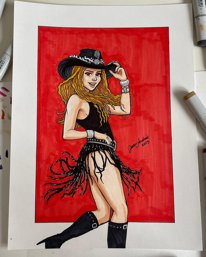 shakira drawing made by juan da corte